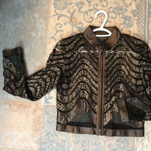 Leather Mesh Fashion Jacket